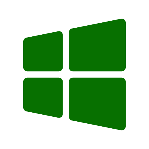 Icône Windows (symbole png) vert