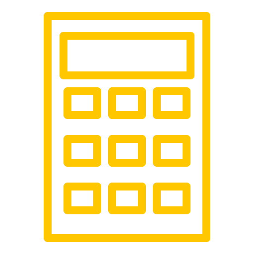 Symbole de la calculatrice (symbole png) jaune