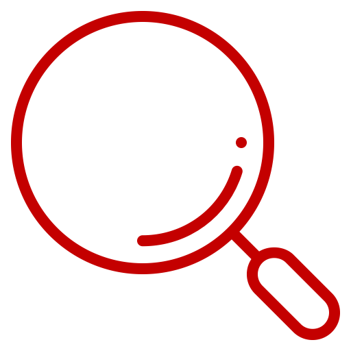 Symbole de loupe rouge (symbole png)