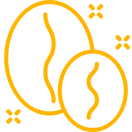 Symbole du café (symbole png) jaune
