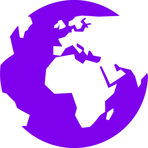 Symbole du monde violet (icône png)