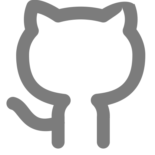 Symbole Github (icône du logo png) gris