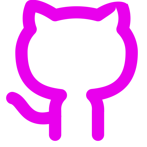 Symbole Github (icône du logo png) rose