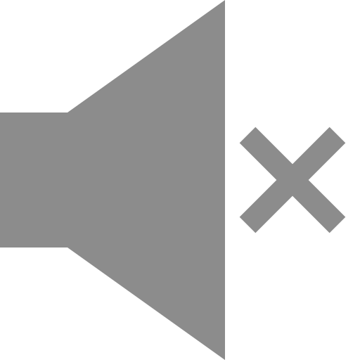Icône de haut-parleur muet (symbole png) gris