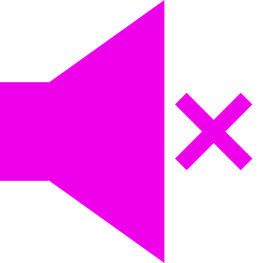 Icône de haut-parleur muet (symbole png) rose