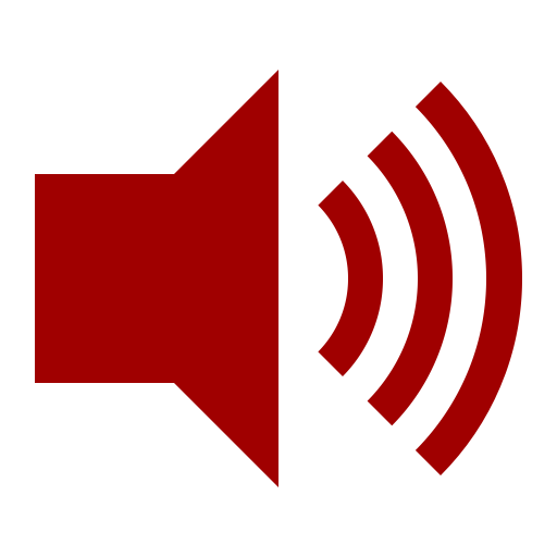 Icône de haut-parleur rouge (symbole png)