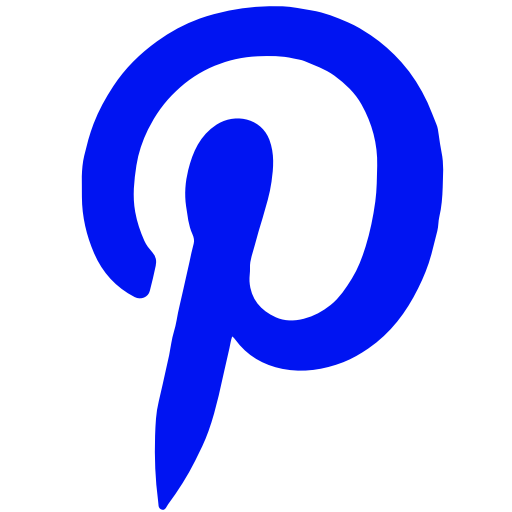Icône Pinterest (logo et symbole png) bleu
