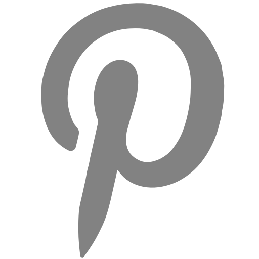 Icône Pinterest (logo et symbole png) gris