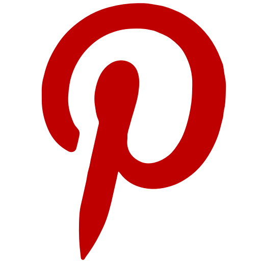 Icône Pinterest (logo et symbole png) rouge