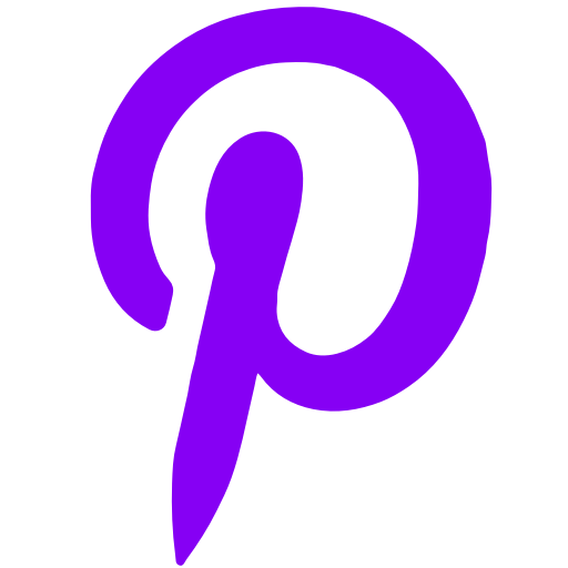 Icône Pinterest (logo et symbole png) violet