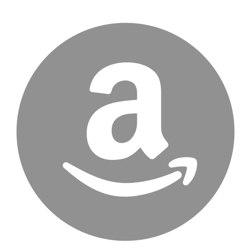 Icône Amazon (symbole logo png) gris