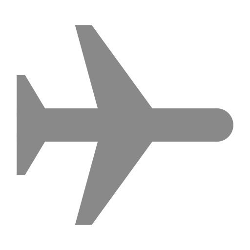 Icône d'avion gris (symbole png)