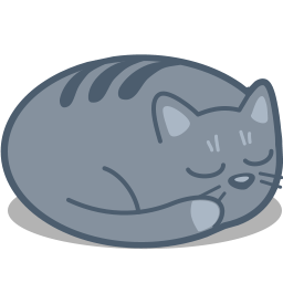 Icône de chat endormi
