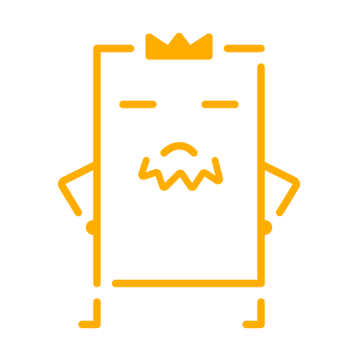 Icône du roi (symbole png) jaune