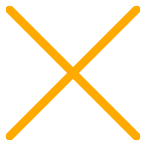 Icône X jaune (symbole png)