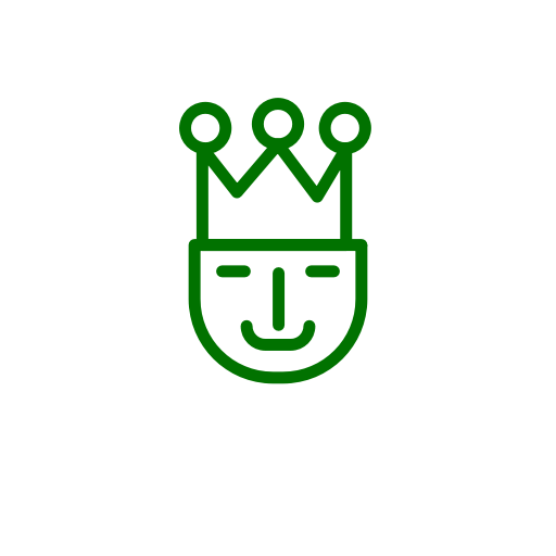 Symbole roi (icône png) vert