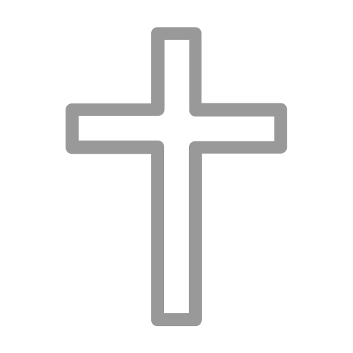 Croix et religion icône (symbole png) gris