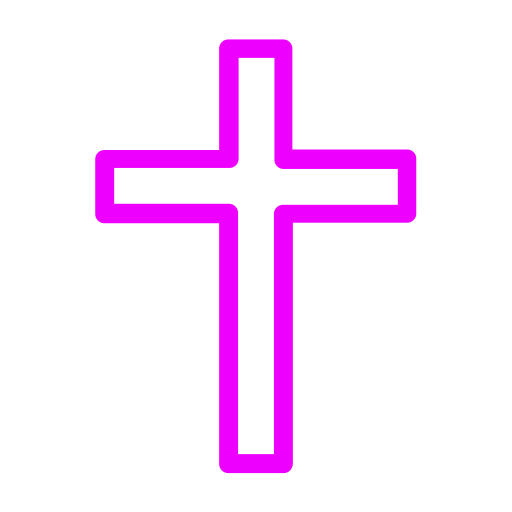 Croix et icône de religion (symbole png) rose