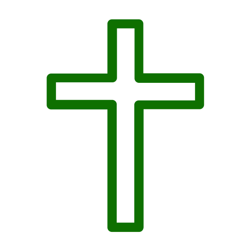 Croix et icône de religion (symbole png) vert