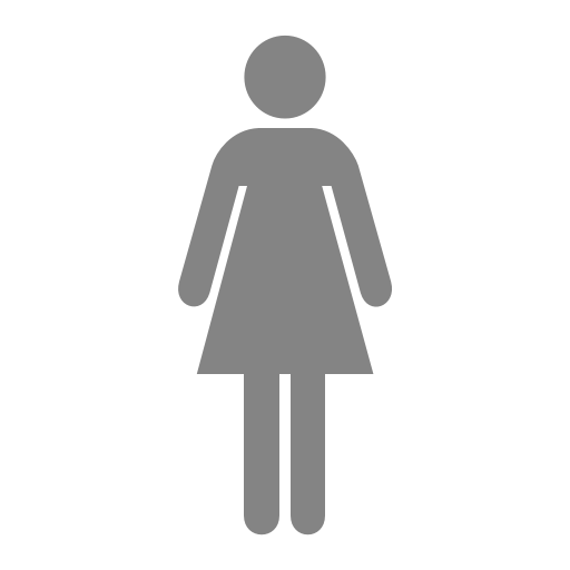 Icône de femme (symbole png) gris