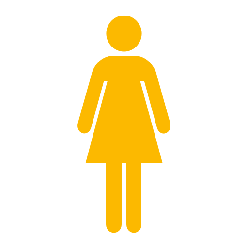 Icône de femme jaune (symbole png)