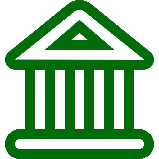 Icône de banque (symboles png) vert