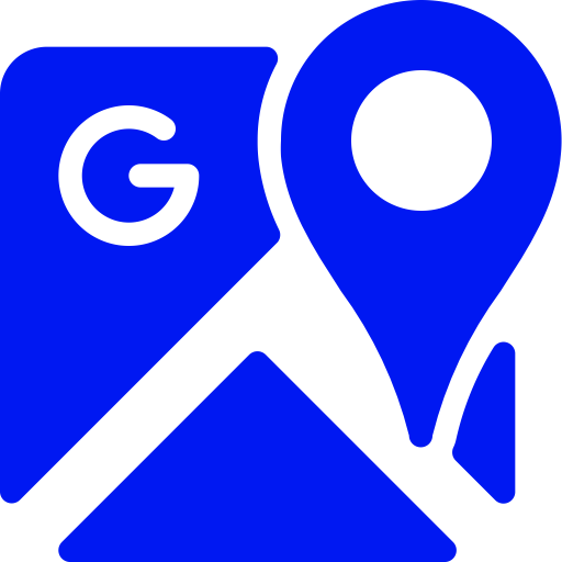 Icônes Google Maps (symboles PNG) bleu