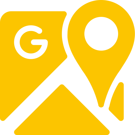 Icônes Google Maps (symboles PNG) jaune
