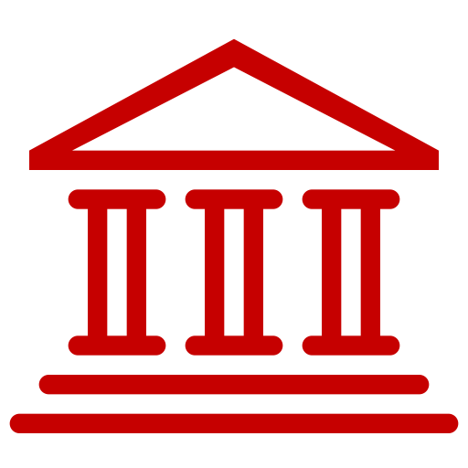 Symbole de banque rouge (icône png)