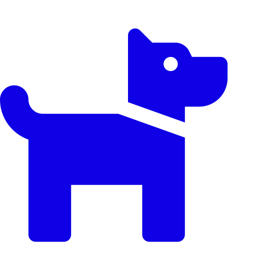 Icône de chien (symbole png) bleu