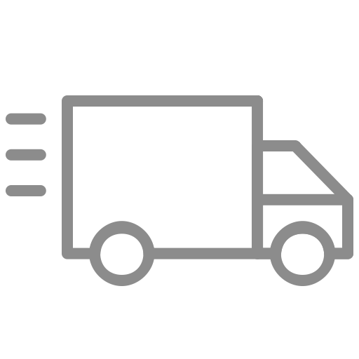 Icône grise de camion, d'expédition et de livraison (symbole png)