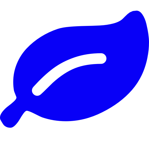 Symbole de feuille bleue (icône png)