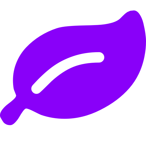 Symbole de feuille violette (icône png)
