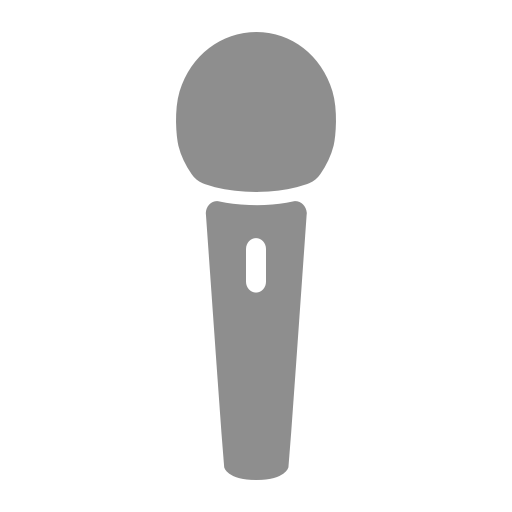 Icône de microphone à main (symboles png) gris