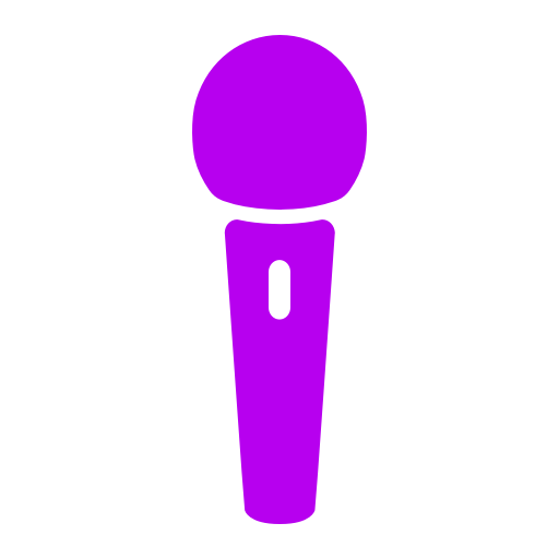 Icône Microphone à main (symboles PNG) Violet