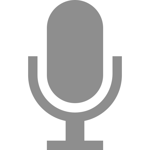 Icône de microphone (symboles png) gris