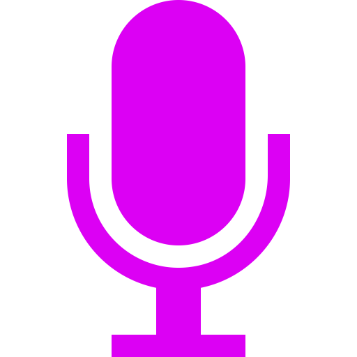 Icône de microphone (symboles png) rose