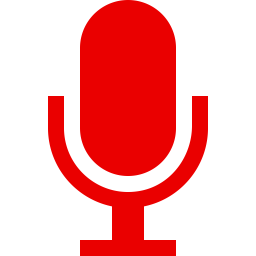 Icône de microphone (symboles png) rouge