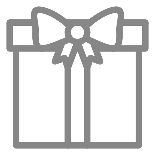 Icône cadeau (symbole png) gris