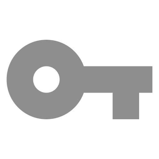 Symbole clé (icône png) gris