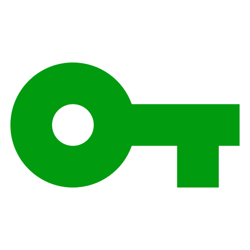 Symbole de clé verte (icône png)