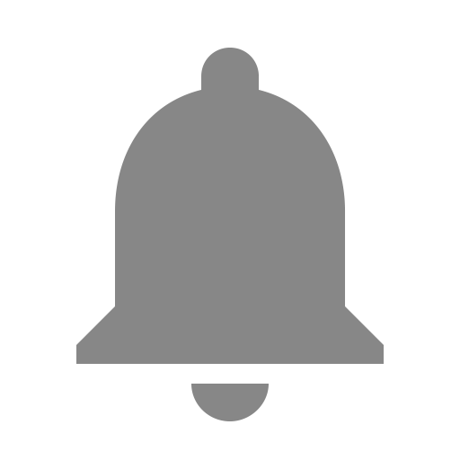 Icône de cloche (symbole png) grise