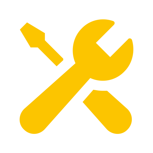 Icône de service (symbole png) jaune