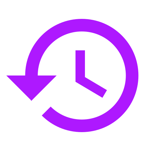 Icône Historique/Historique (symbole png) violet