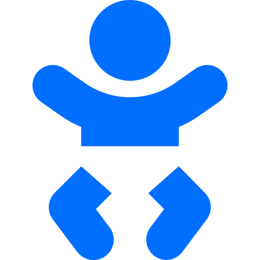 Icône bébé (symbole png) bleu