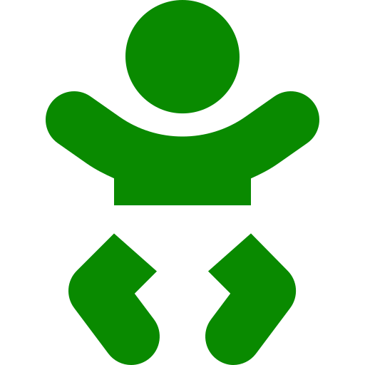 Icône bébé (symbole png) vert