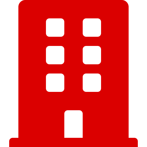 Icône de bâtiment (symbole png) rouge