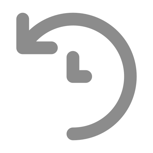 Icône de l'historique (symbole png) grise