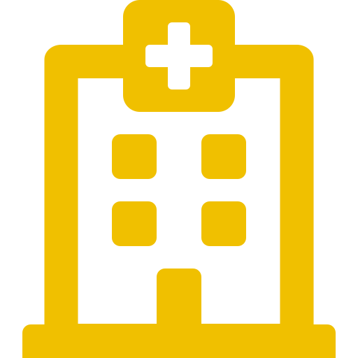 Icône de l'hôpital (symbole png) jaune