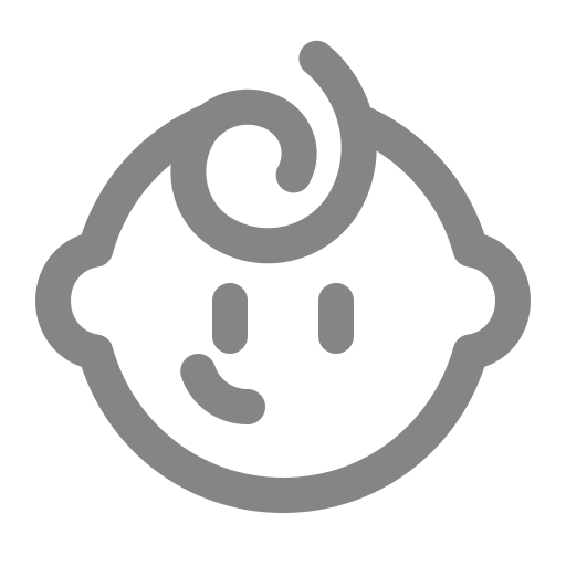Symbole bébé (icône png) gris